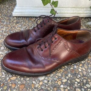 Vintage spikeless wing tip Golf shoes Italy Johnston & Murphy 10 runs small 9